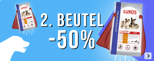 50% Rabatt auf den 2. Beutel Lukos Hundefutter